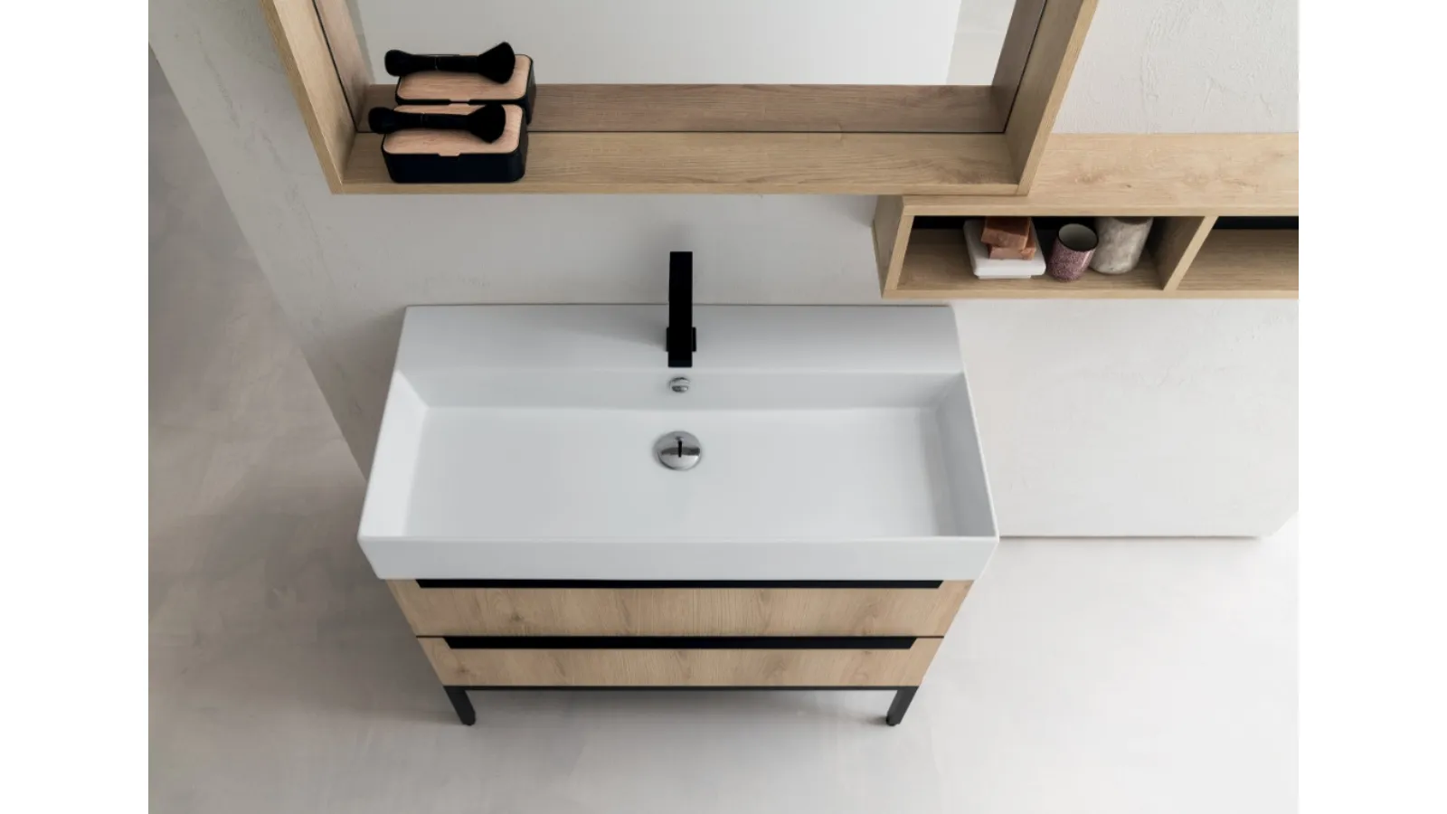 Mobile Bagno da appoggio in nobilitato effetto legno B201 BD023 di Compab