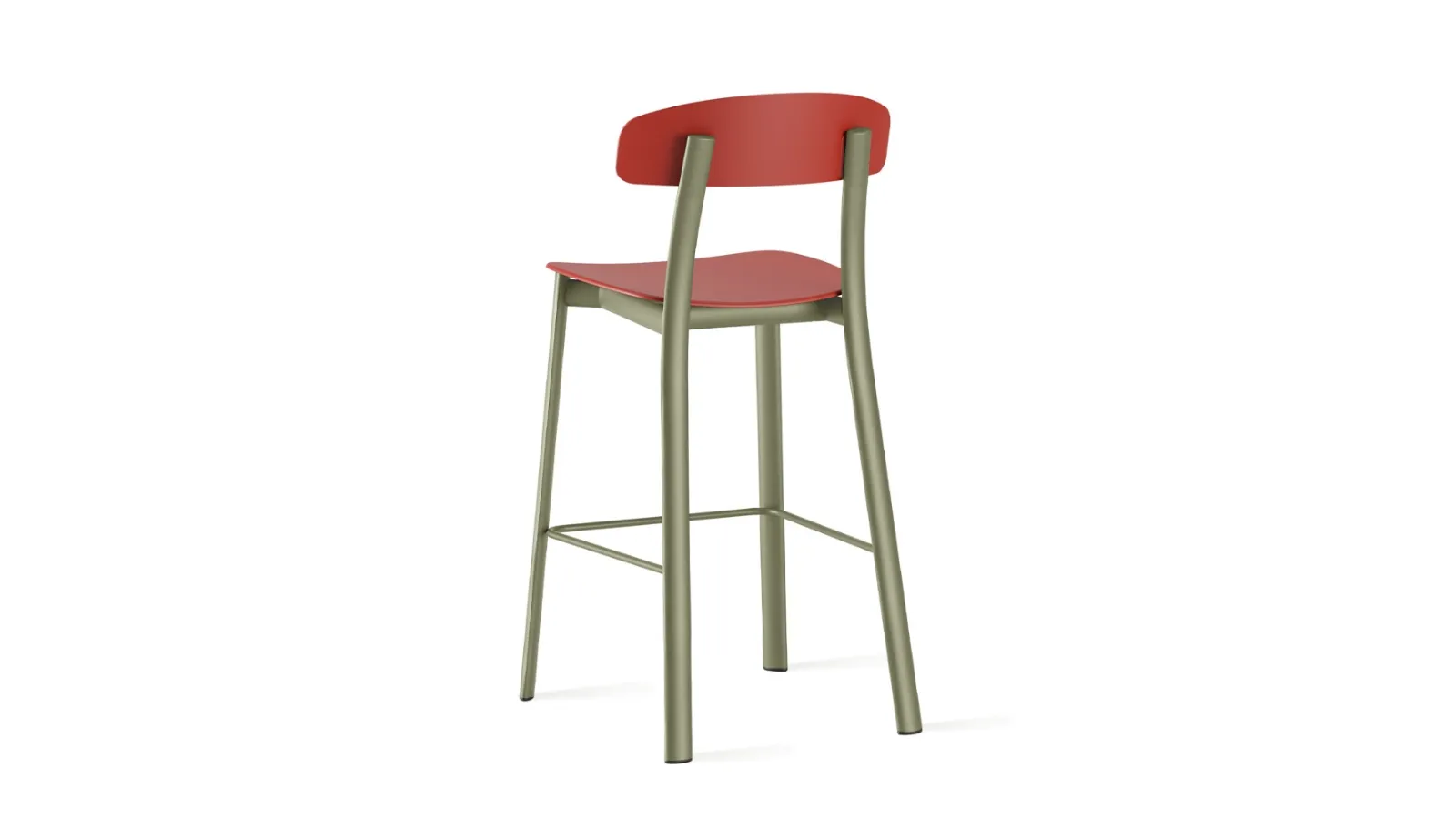 Sgabello Feluca Pop Kitchen Stool in polipropilene con telaio in metallo di Infiniti