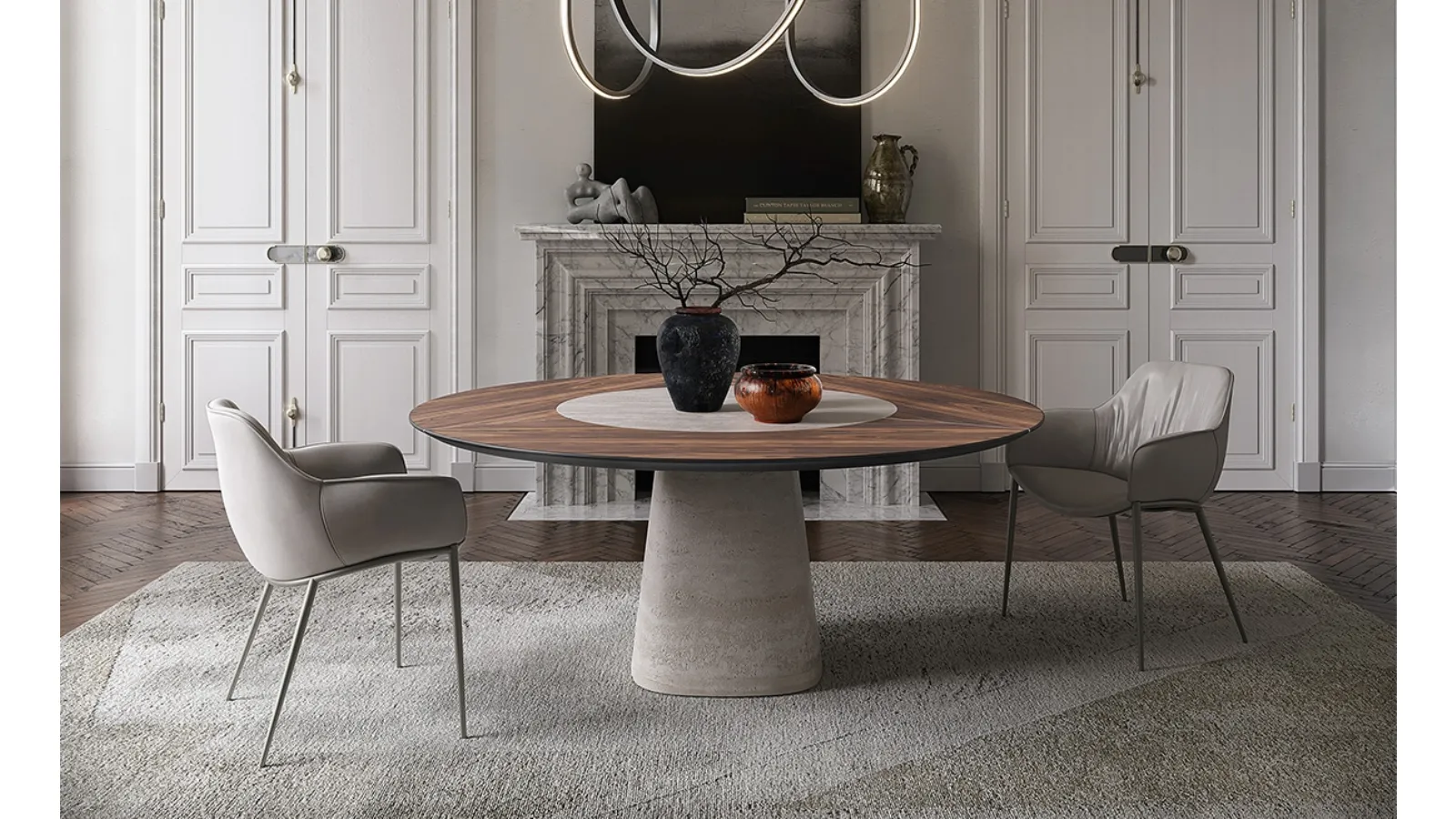 Tavolo Rado Ker-Wood Round di Cattelan Italia