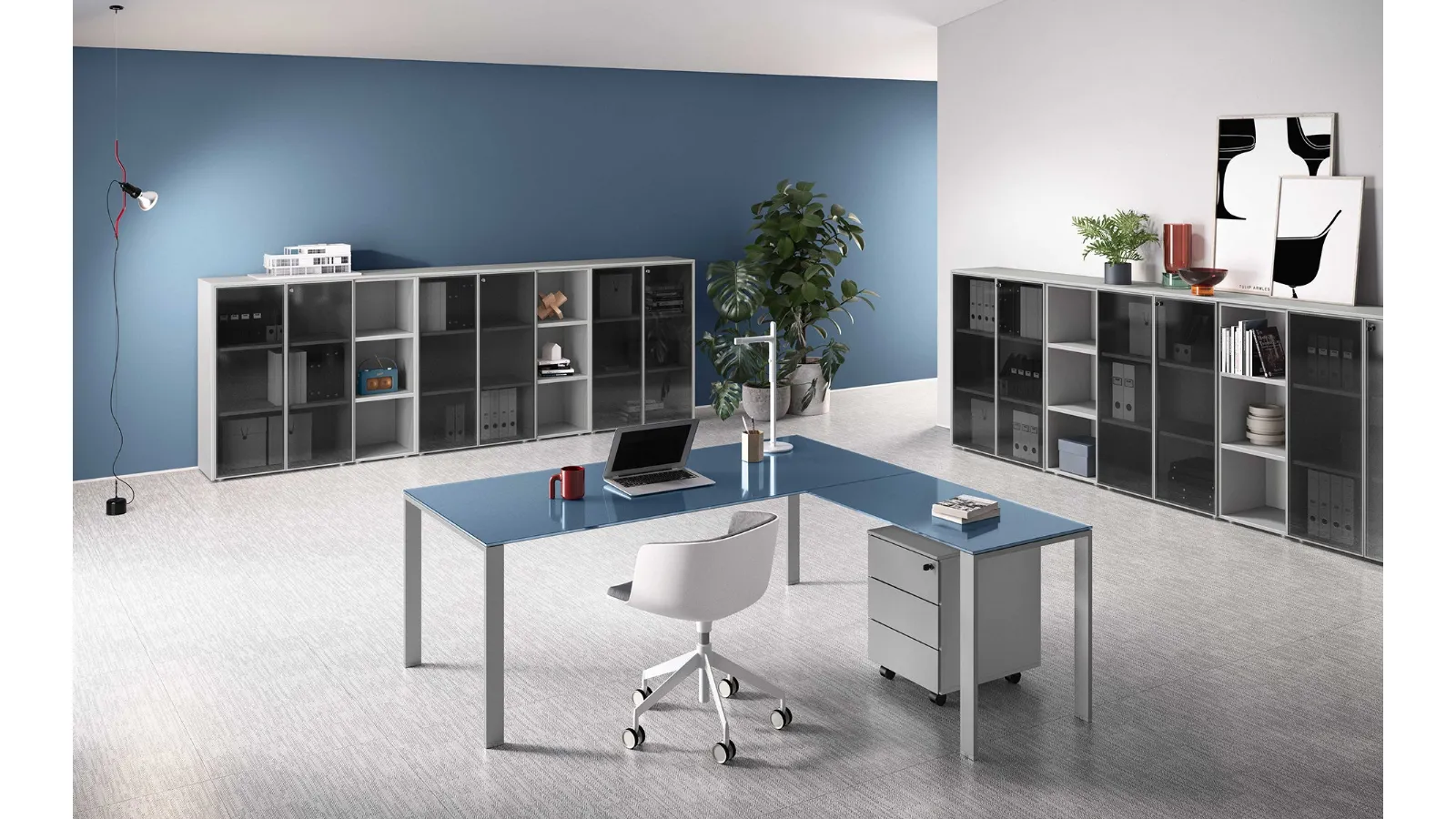 Scrivania Direzionale in vetro Funny Plus 2019 Gamba U di About Office