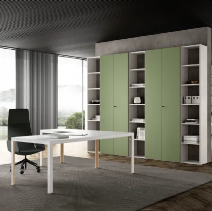 Scrivania Direzionale in laccato bianco opaco Hype 02 di About Office